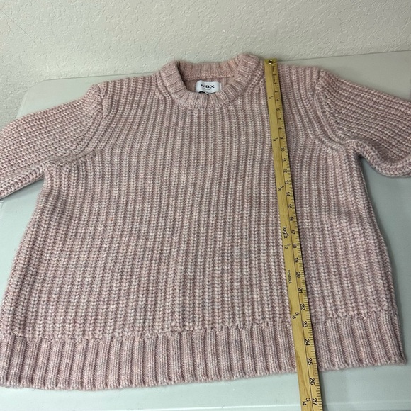 Wax London Wilde Boxy Crew Thick Heavyweight Knit in Pink Wool Blend Size Large - Picture 8 of 11